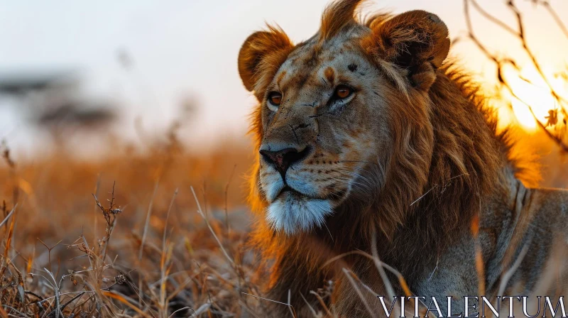 Close-up of a Majestic Lion's Face | Wildlife Photography AI Image
