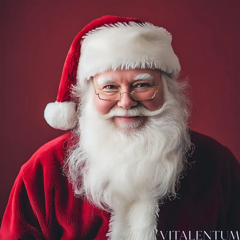 Santa Claus Holiday Portrait AI Image