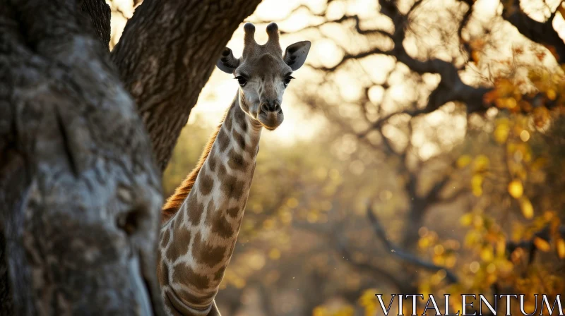 Majestic Giraffe Portrait in a Forest | Wildlife Photography AI Image