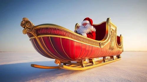 Golden-Hour Sleigh Ride with Santa Claus