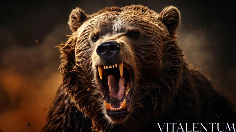 Angry Grizzly Bear in Golden Light - Authentic Cryengine Rendering AI Image