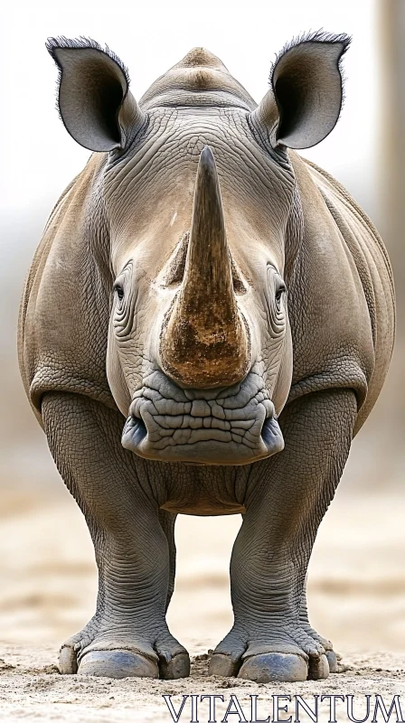 AI ART Wildlife Portrait of a Rhinoceros