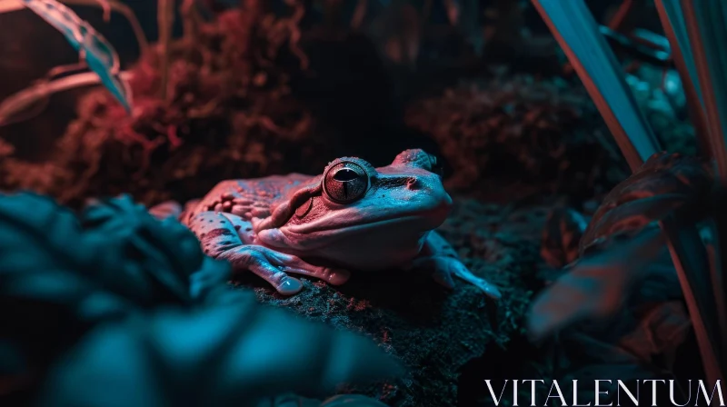 Stunning Tree Frog Photo in Terrarium | Red-Eyed Frog AI Image