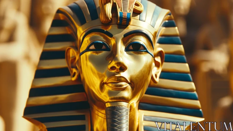 Tutankhamun's Golden Mask - Ancient Egyptian Pharaoh Art AI Image