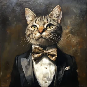 Regal Cat in Formal Attire