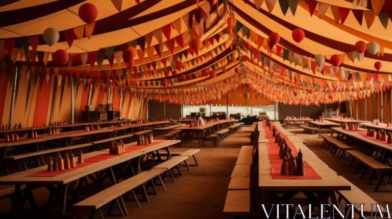 Festive Dutch Tradition - Orange Tent Party Kei Gathering AI Image
