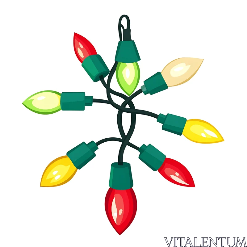 Radiant Christmas String Lights AI Image