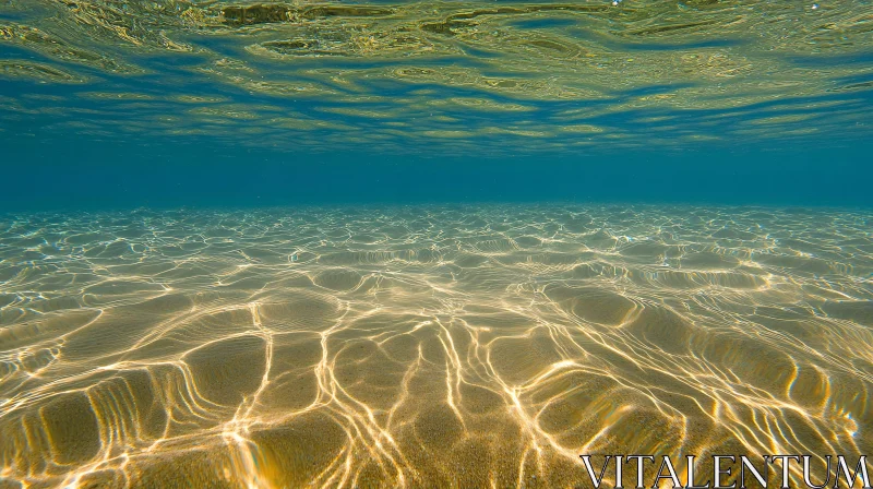 Sunlit Ocean Floor AI Image