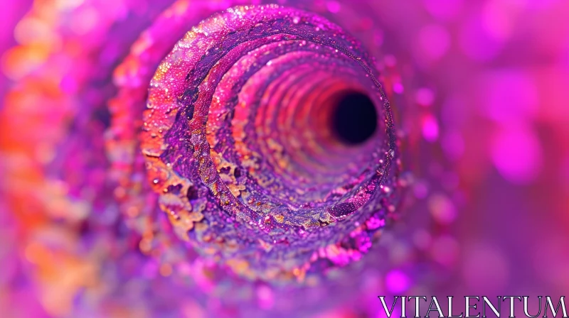 Vibrant Abstract Spiral Artwork | Red, Pink, Purple | Surreal Bokeh Effect AI Image