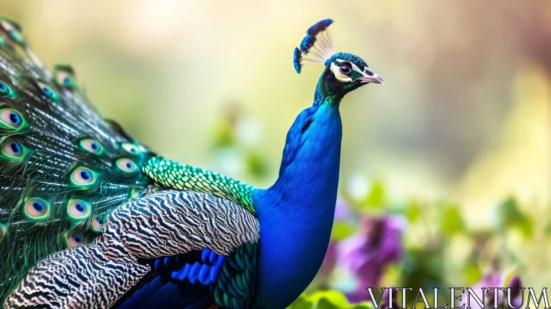 Captivating Peacock in Full Plumage | Vibrant Nature Photography AI Image