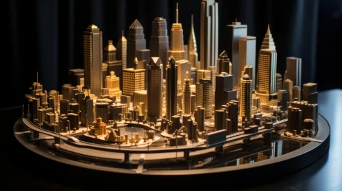 Golden City: A Captivating 3D Architectural Masterpiece