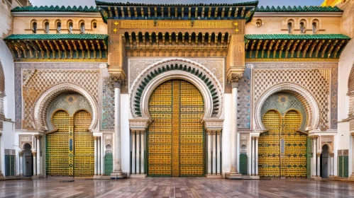 Royal Palace Entrance in Fez, Morocco - Architectural Beauty