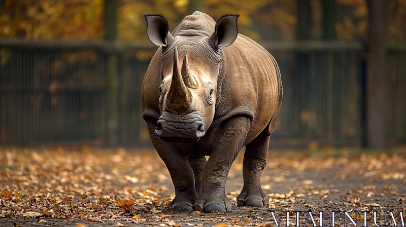 AI ART Rhinoceros in Autumn