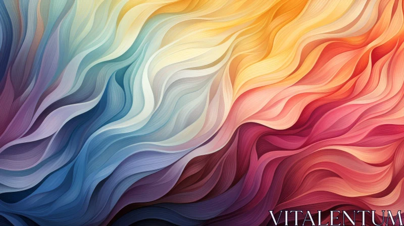 Colorful Wave Abstract Background AI Image