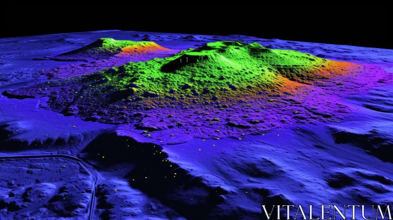 Earth Surface Digital Elevation Model AI Image
