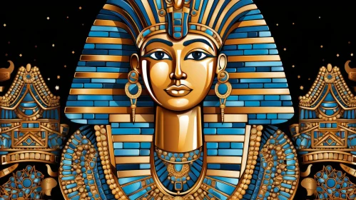 Egyptian Pharaoh Art: Opulent and Mysterious Depiction