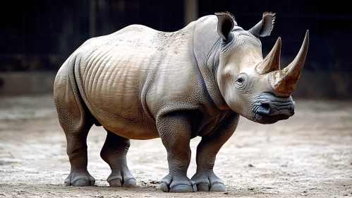 Rhinoceros in Natural Surroundings