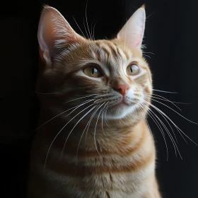 Ginger Cat with Green Eyes