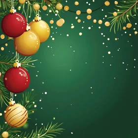 Festive Red and Gold Christmas Ornaments