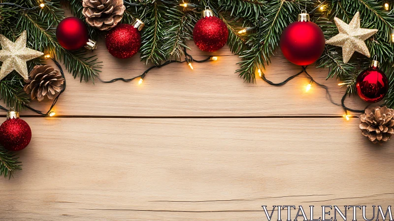 Christmas Arrangement with Ornaments and Lights