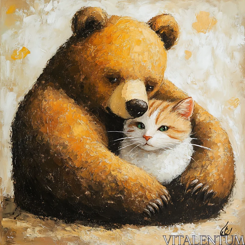 Animal Friendship Artwork AI Image