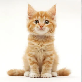 Charming Fluffy Orange Kitten