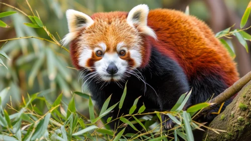 Enchanting Red Panda on Tree Branch - Captivating Nature Photography