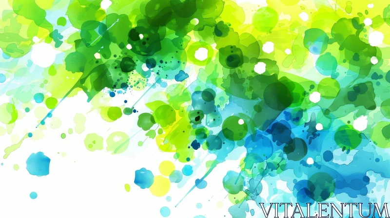 Colorful Watercolor Spots Artwork AI Image