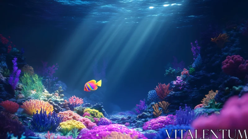 AI ART Vibrant Coral Reef Underwater Scene