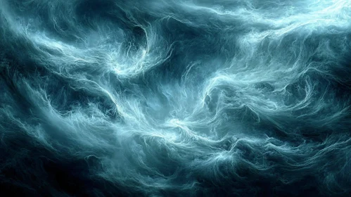 Abstract Swirling Blue Art