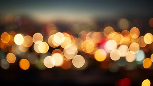 Night City Lights Abstract Pattern - Urban Landscape View