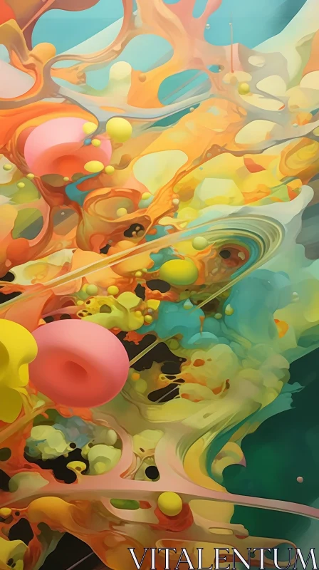 AI ART Vibrant Abstract Painting - Energy and Harmony