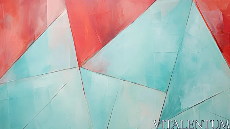 Balance and Harmony: Abstract Geometric Painting on Canvas AI Image