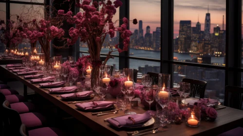 Whimsical NYC Skyline with Extravagant Table Settings