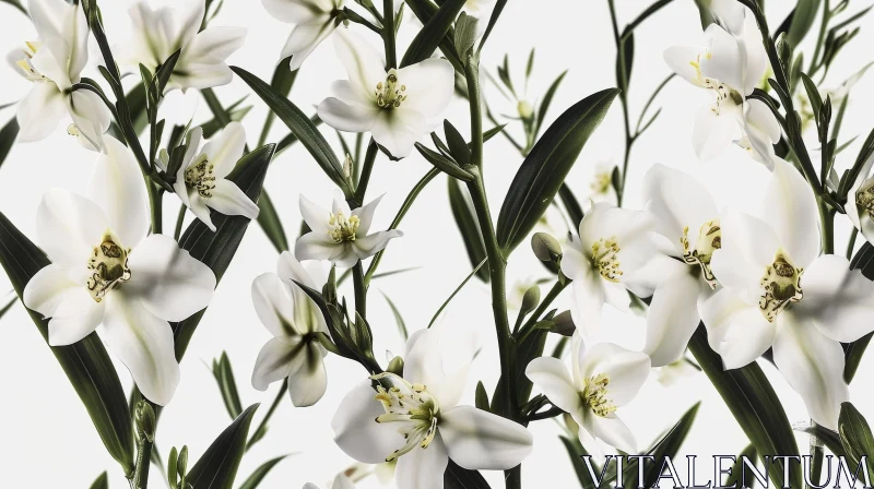 Delicate White Flowers | Dreamy Floral Photography AI Image