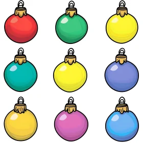 Festive and Varied Decorated Christmas Balls