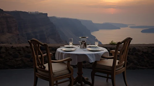Breathtaking Sunset View with Extravagant Table Setting