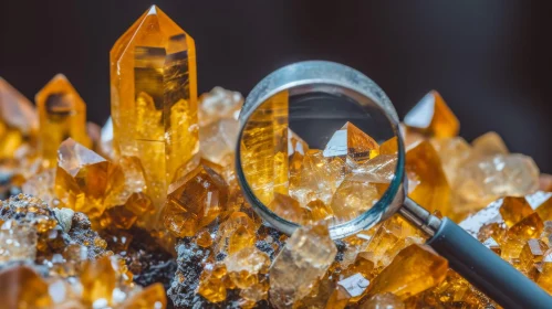 Citrus Crystals Under Magnifying Glass: A Gritty and Architectural Focus