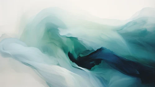 Dreamlike Underwater Abstract Painting