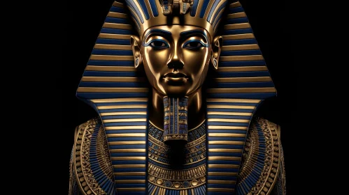 Golden Mask of Tutankhamun - Egyptian Pharaoh 18th Dynasty
