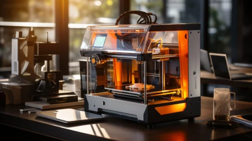 Innovative 3D Printer Setup in Office Environment