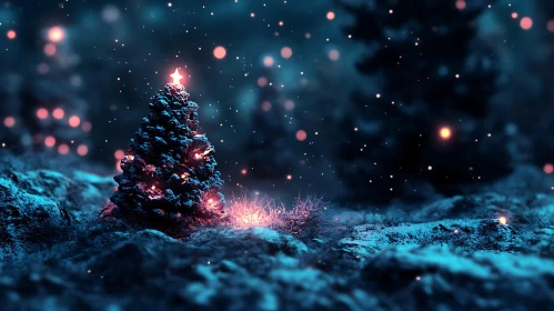 Enchanting Night-Time Christmas Scene