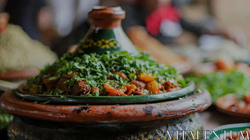Exquisite Moroccan Tajine: A Culinary Masterpiece AI Image