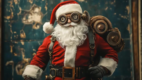 Mechanical Santa in Steampunk Style