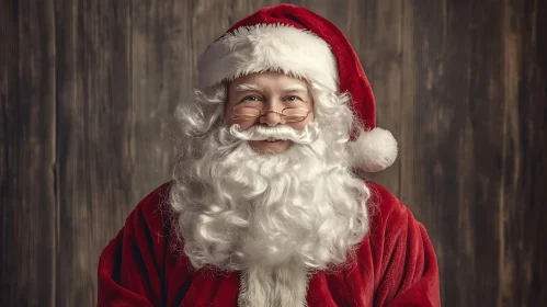 Portrait of a Joyful Santa Claus