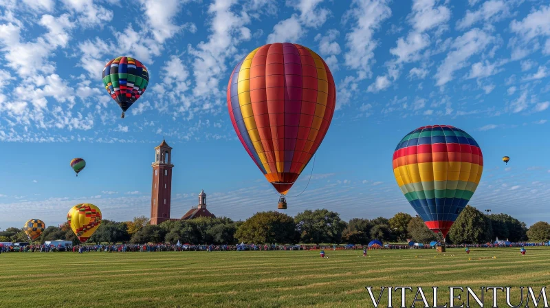 Hot Air Balloon Festival: Colorful Balloons in the Sky AI Image