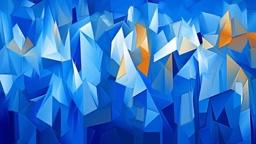 Blue Geometric Abstract Background
