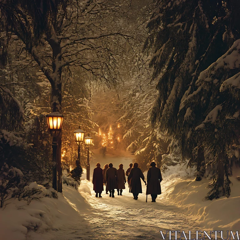Tranquil Winter Evening Stroll