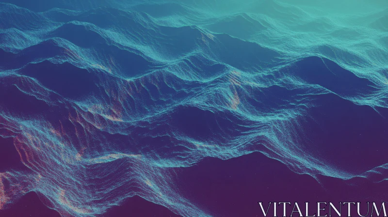 Intricate Blue and Purple Wave Patterns