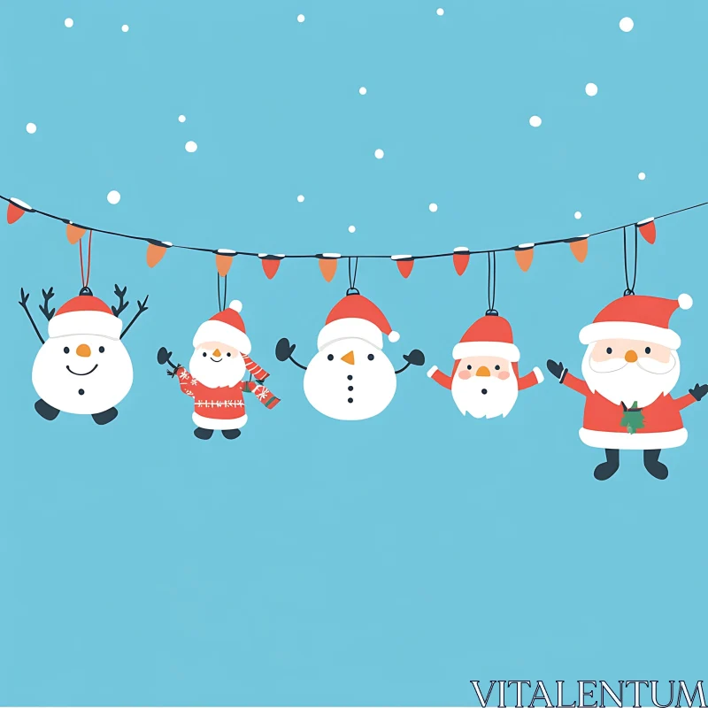 Holiday Cheer with Snowmen and Santa Decorations